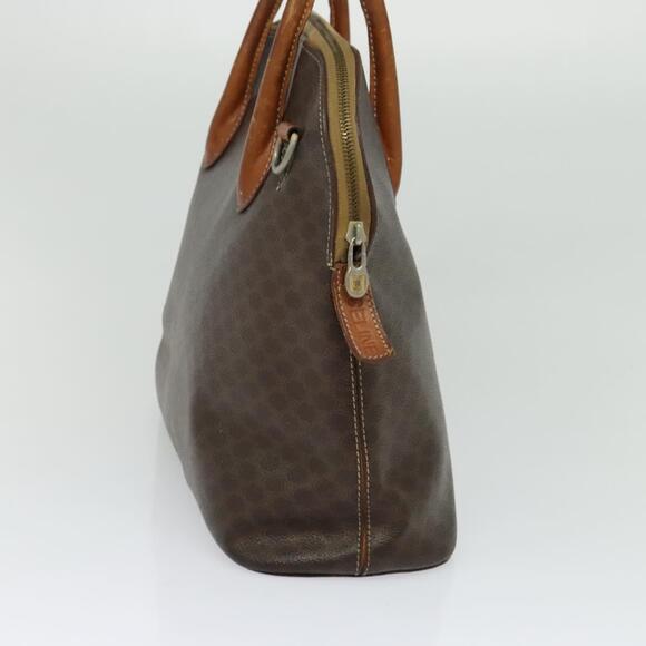 CELINE Macadam Canvas Hand Bag Pvc Leather Brown Gold - Picture 4 of 12
